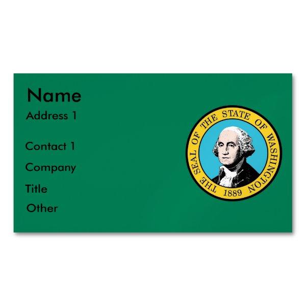 Magnet with Flag of Washington, USA