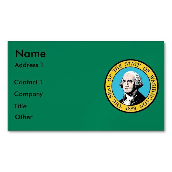 Magnet with Flag of Washington, USA