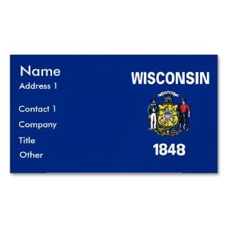 Magnet with Flag of Wisconsin, USA