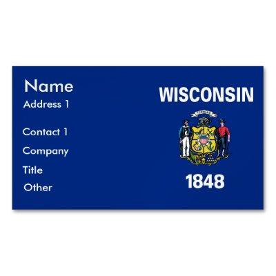 Magnet with Flag of Wisconsin, USA