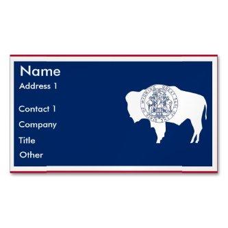 Magnet with Flag of Wyoming