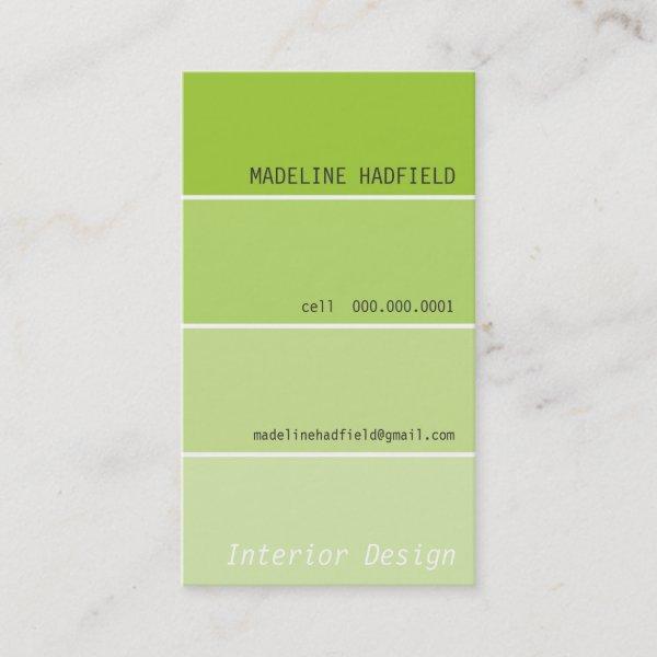 paint chip swatch lime green