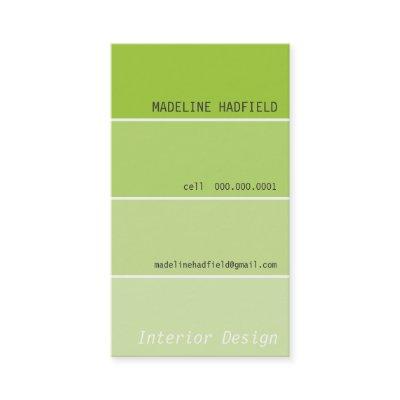 paint chip swatch lime green