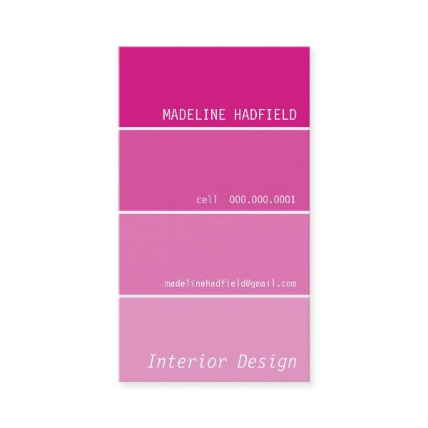 paint chip swatch magenta pink