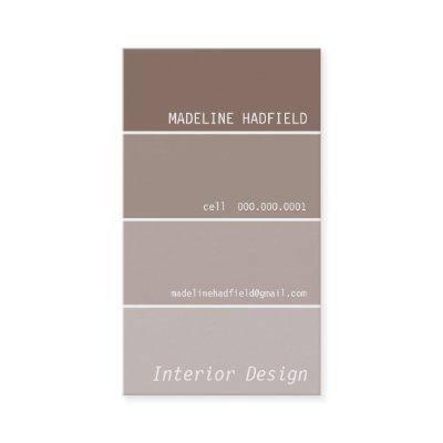 paint chip swatch mocha brown