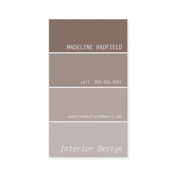 paint chip swatch mocha brown