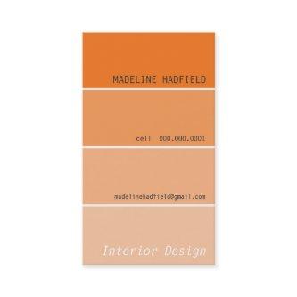 paint chip swatch orange