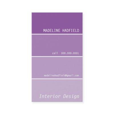 paint chip swatch purple