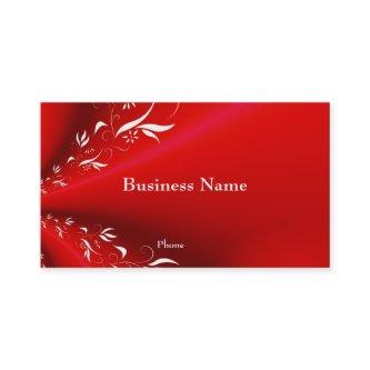Red with White Floral Trim