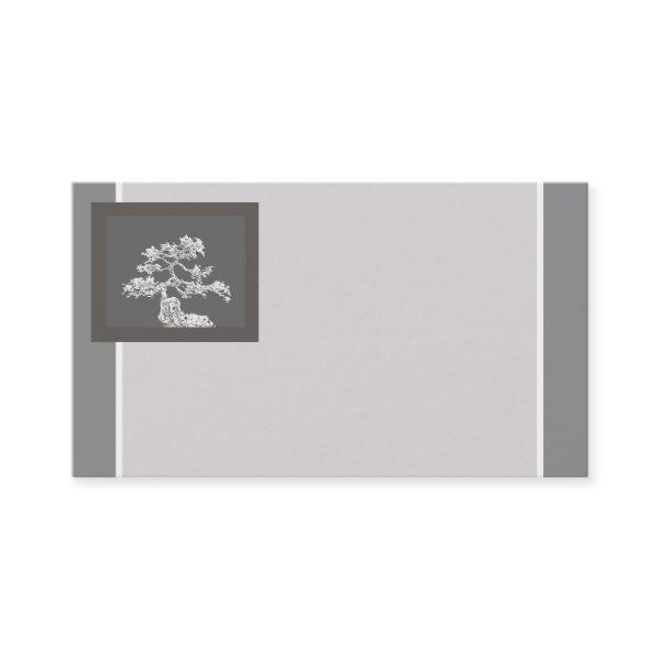 template bonsai tree gray and white