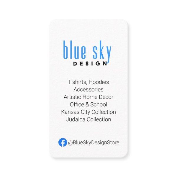 with Facebook Logo and Info