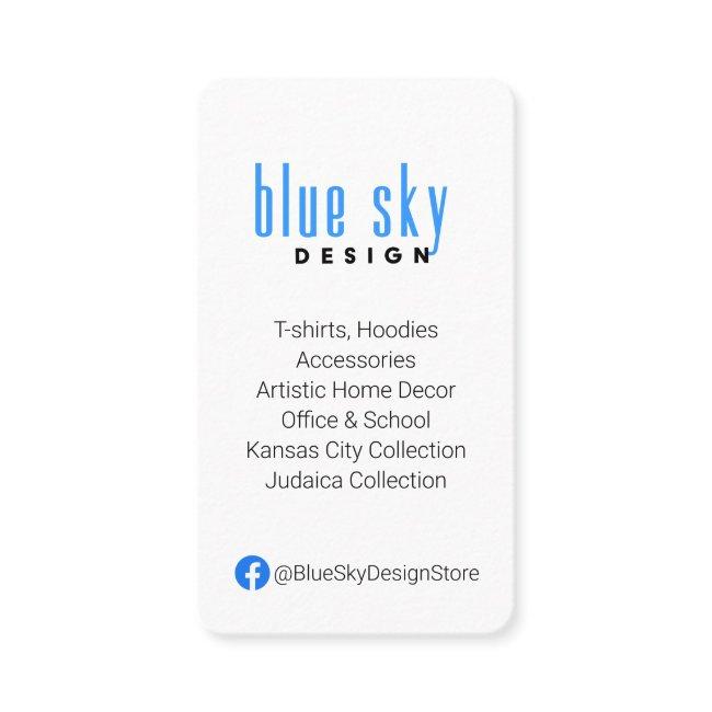 with Facebook Logo and Info