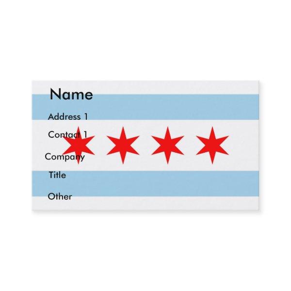 with Flag of Chicago, U.S.A.
