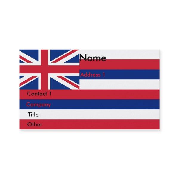 with Flag of Hawaii U.S.A.