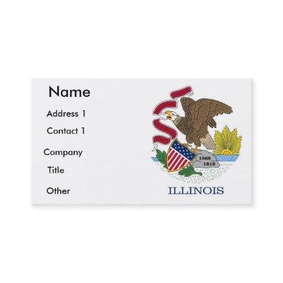 with Flag of Illinois, U.S.A.