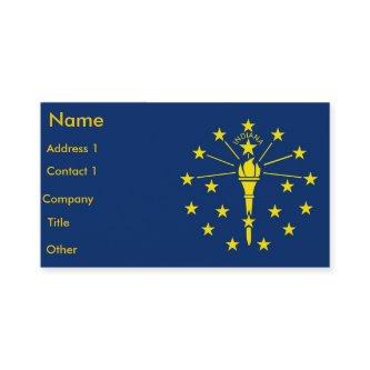 with Flag of Indiana U.S.A.