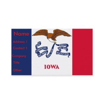 with Flag of Iowa U.S.A.