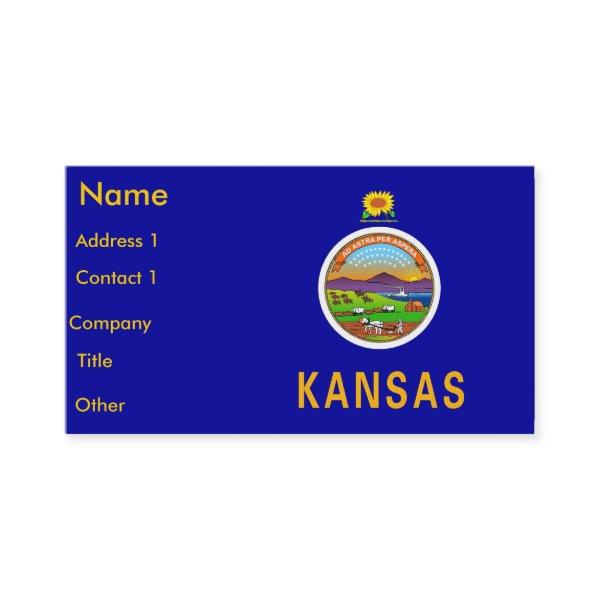 with Flag of Kansas U.S.A.