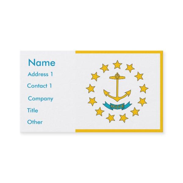 with Flag of Rhode Island U.S.A.