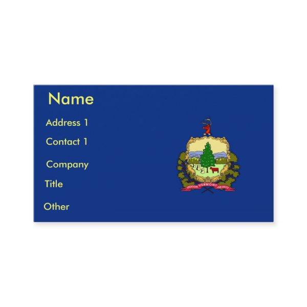 with Flag of Vermont U.S.A.