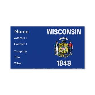 with Flag of Wisconsin U.S.A.