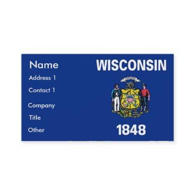 with Flag of Wisconsin U.S.A.