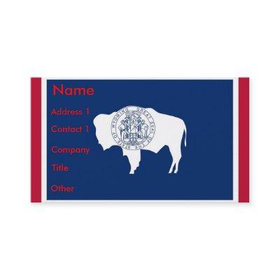 with Flag of Wyoming, U.S.A.