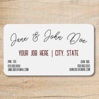 with spot for two names