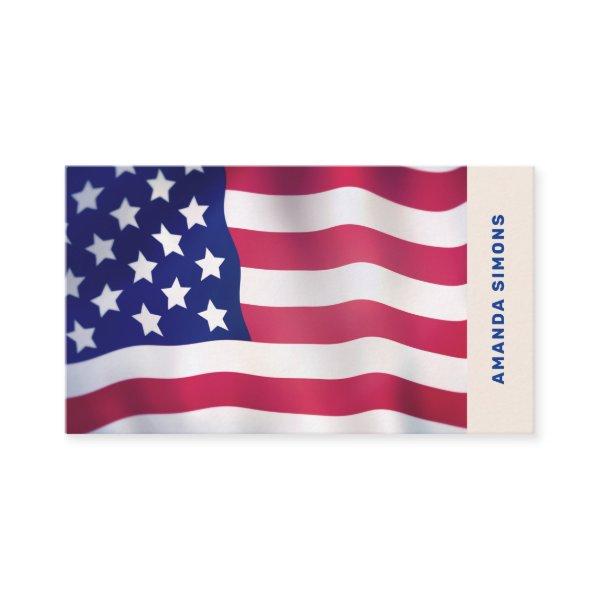with USA flag