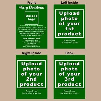 Business Christmas Green Folded Greeting Card