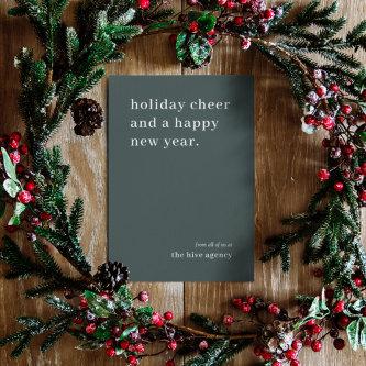 Business Christmas | Modern Forest Green Corporate Holiday Card