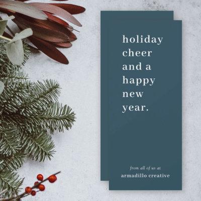 Business Christmas | Modern Teal Stylish Corporate Holiday Card