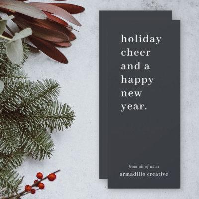 Business Christmas | Stylish Corporate Black Holiday Card