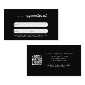 Business Client Appointment Card QR Code Stylish