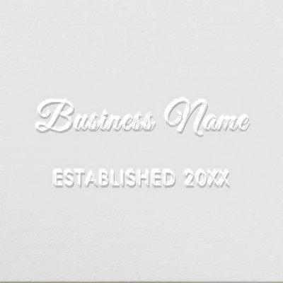Business company name established script embosser