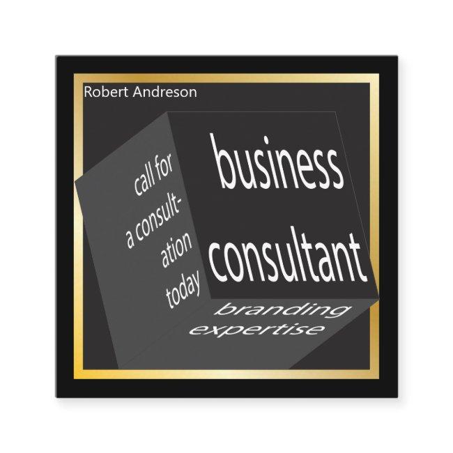 Business Consultant Geometric Black Cube Amazing Square