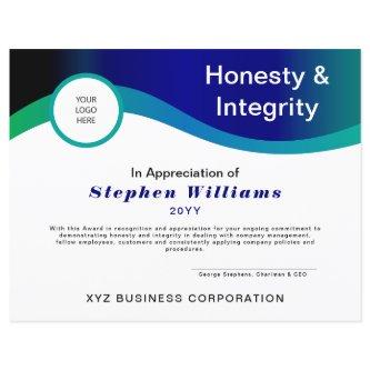 Business Employee Honesty and Integrity Award