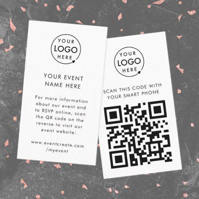 Business Event Website QR Code Logo Corporate Enclosure Card