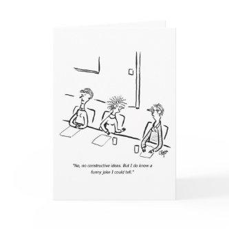 Business funny joke greeting card