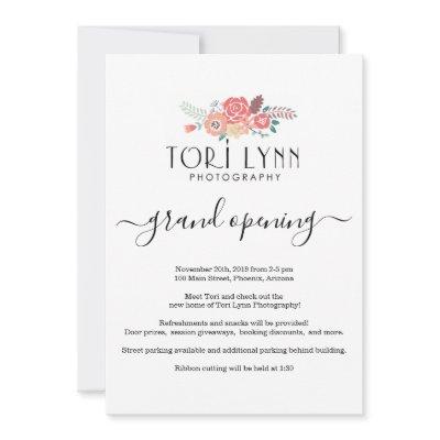Business Grand Opening Invitation - Add Logo
