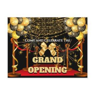 Business grand opening red carpet sparklers VIP Announcement Postcard