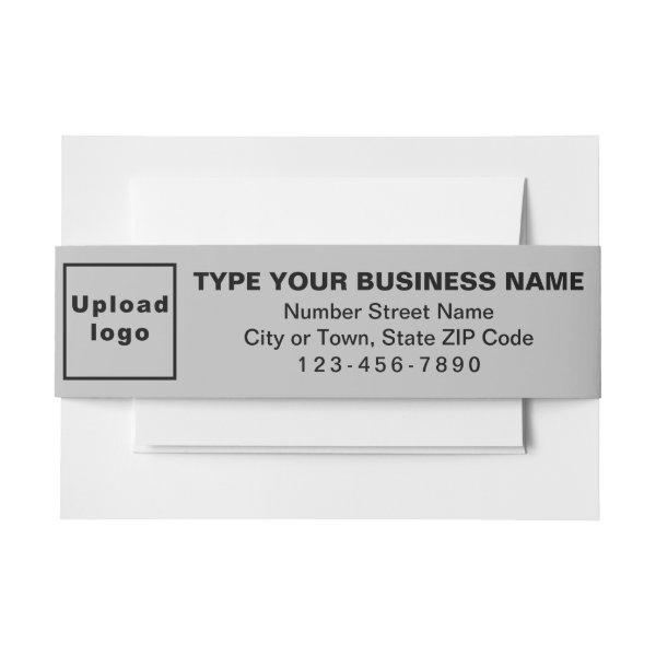 Business Gray Landscape Format Invitation Belly Band