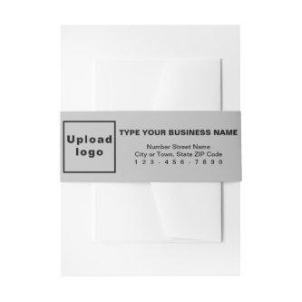 Business Gray Portrait Format Invitation Belly Band