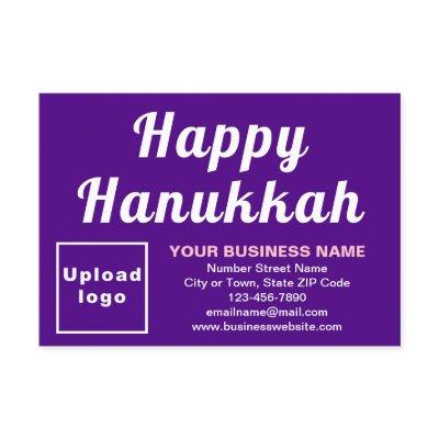 Business Hanukkah Small Purple Flat Card