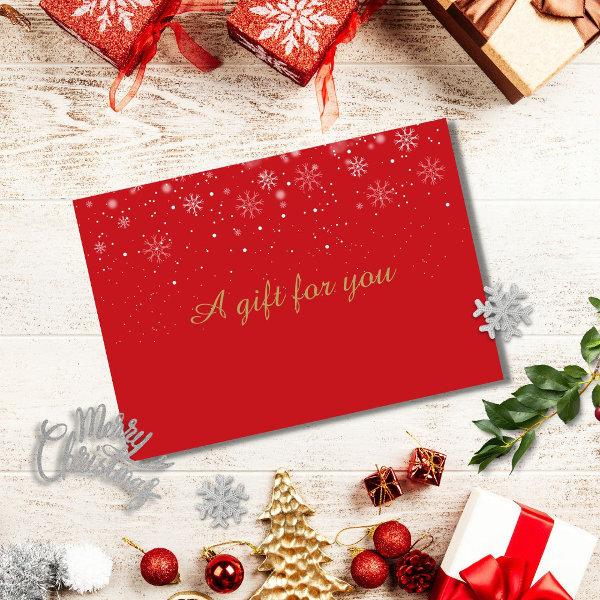 Business Holiday Gold Script Gift Certificate