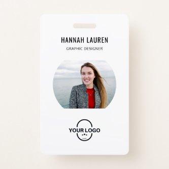Business ID Card | Modern Large Photo Employee Bad Badge