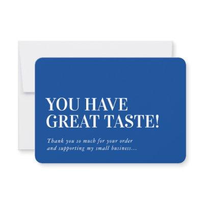 BUSINESS INSERT modern thank you royal blue