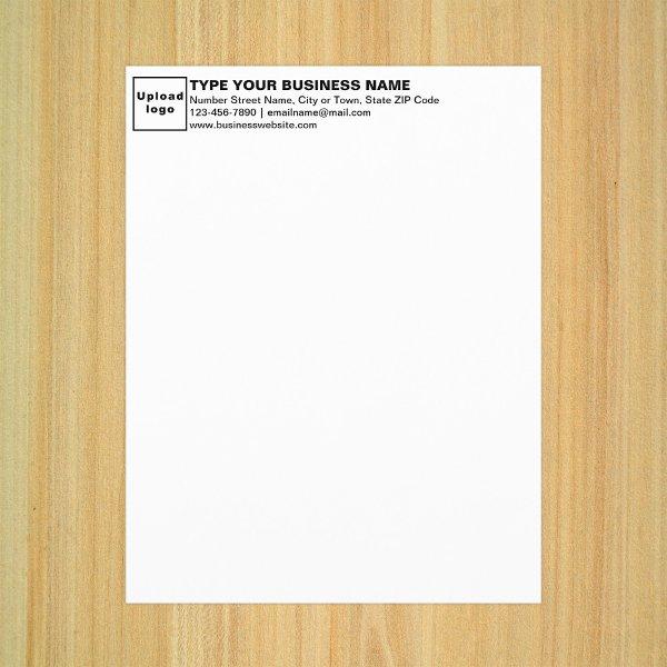 Business Letterhead on White Paper Sheet