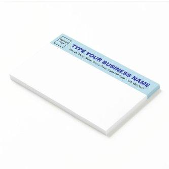 Business Light Blue Heading Large post it note