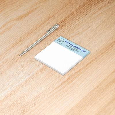 Business Light Blue Heading Square post it note
